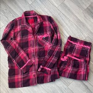 Victoria's Secret Women’s Flannel Plaid Pajama Set